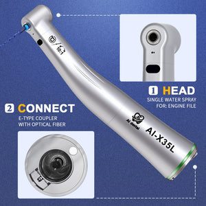 X Series Dental 1:1/1:5/4:1/10:1/16:1 Fiber Optic Low Speed Contra Angle Handpiece For Electric Micromotor Chair Equipment