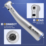 X Series Dental 1:1/1:5/4:1/10:1/16:1 Fiber Optic Low Speed Contra Angle Handpiece For Electric Micromotor Chair Equipment