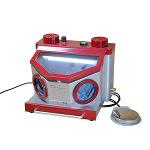 Dental Lab Fine Blasting Unit Sand Blaster 2 Pen 2 Tank with build-in Dust Drawer