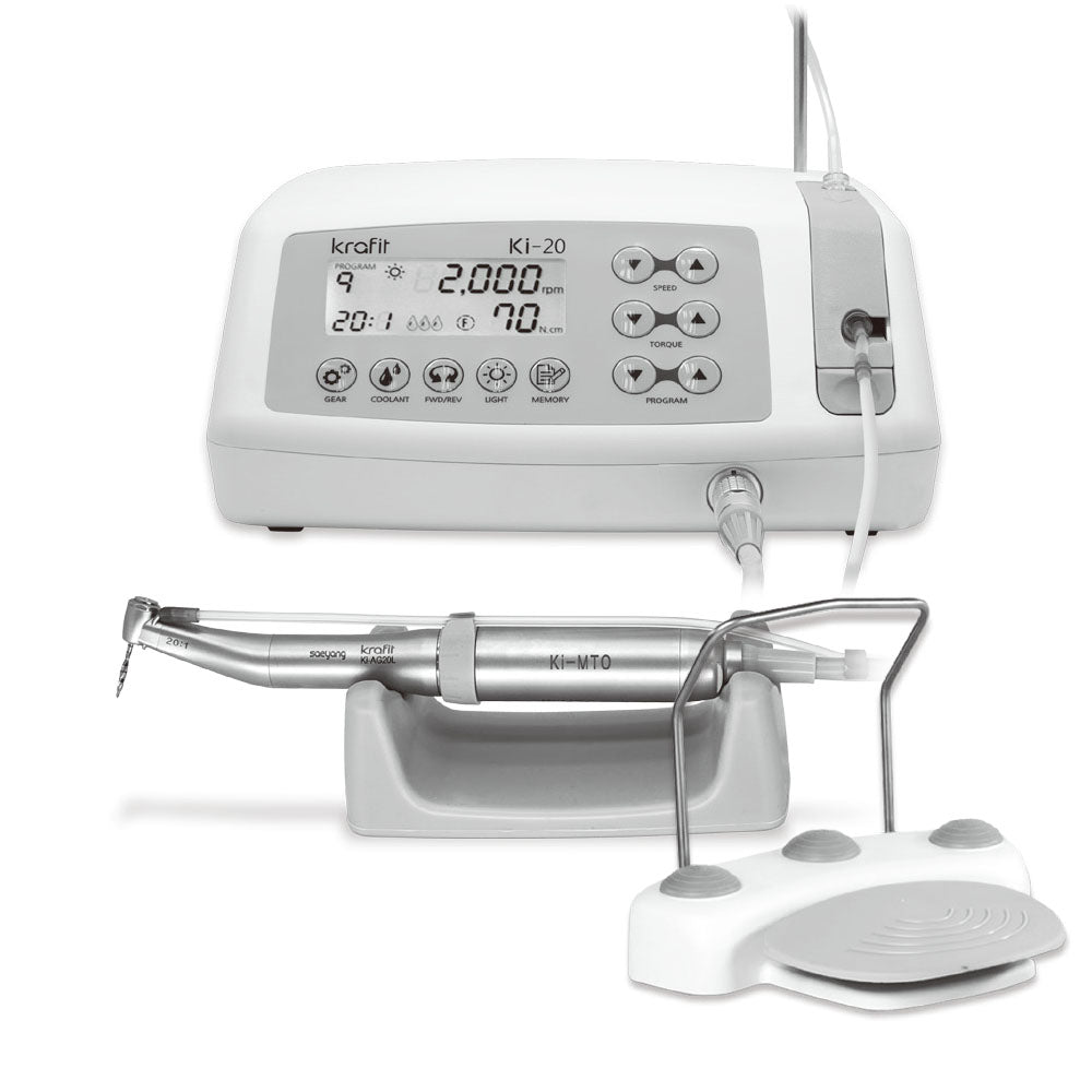 Dental implant motor machine Korea original ki-20 implant system dentist equipment with 1 pcs LED contra angle  handpiece kit