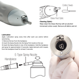 X65L Straight Nose Attachment Low Speed Handpiece with Fiber Optic LED
