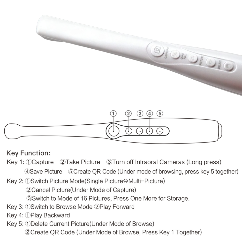 Dental Intraoral Camera with Monitor 17 Inch WIFI Endoscope