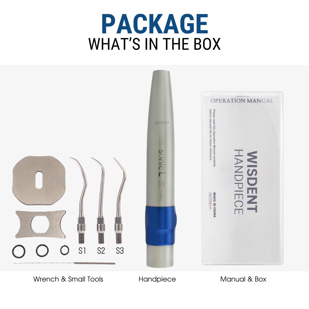 Dental Air Scaler Handpiece S970KL Fiber Optic LED 3 Power Levels Performing Scaling