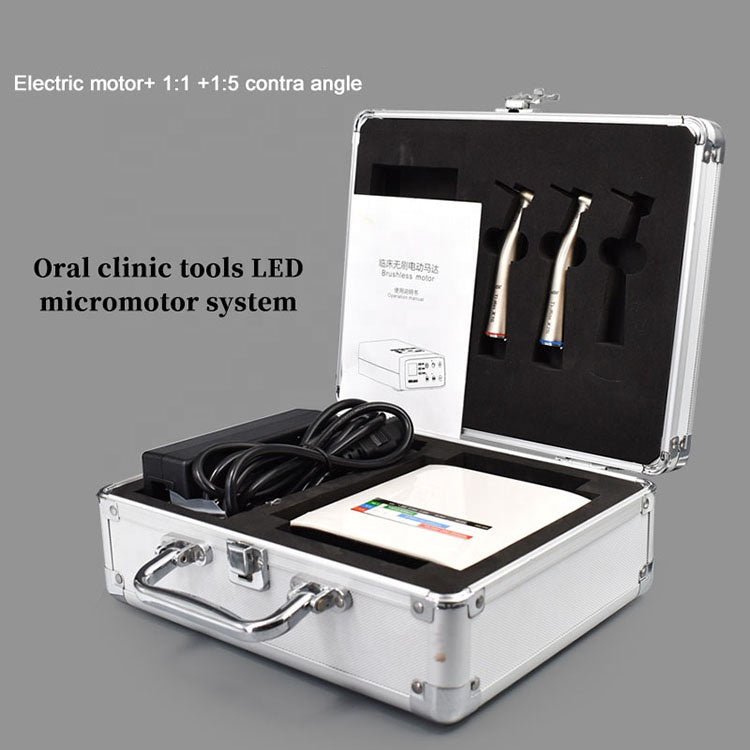 1:1+1:5 Optic Ti Max Handpiece Contra Angle + Led No Brushless Electric Motor Dental Equipment