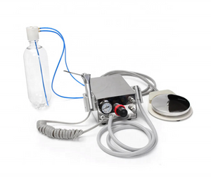 A38 Portable Air Turbine Unit Handpiece Mobile Dental Lab Kits Air Control Turbine with Foot Switch