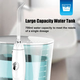 Waterpulse V600G / V600 Oral Irrigator Water Flosser Jet 5pcs Tips Dental Oral Hygiene Family Whitening Teeth Cleaner 700ml