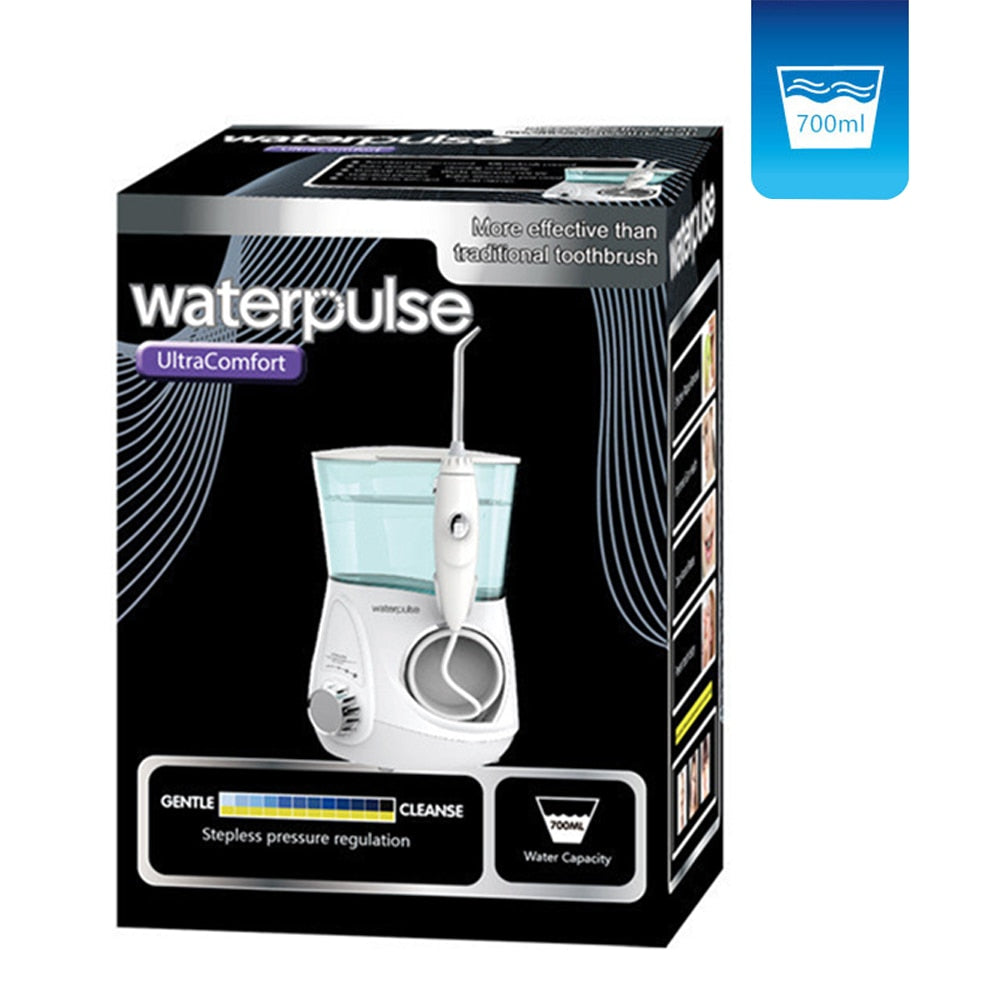 Waterpulse V600G / V600 Oral Irrigator Water Flosser Jet 5pcs Tips Dental Oral Hygiene Family Whitening Teeth Cleaner 700ml