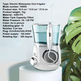 Waterpulse V600G / V600 Oral Irrigator Water Flosser Jet 5pcs Tips Dental Oral Hygiene Family Whitening Teeth Cleaner 700ml