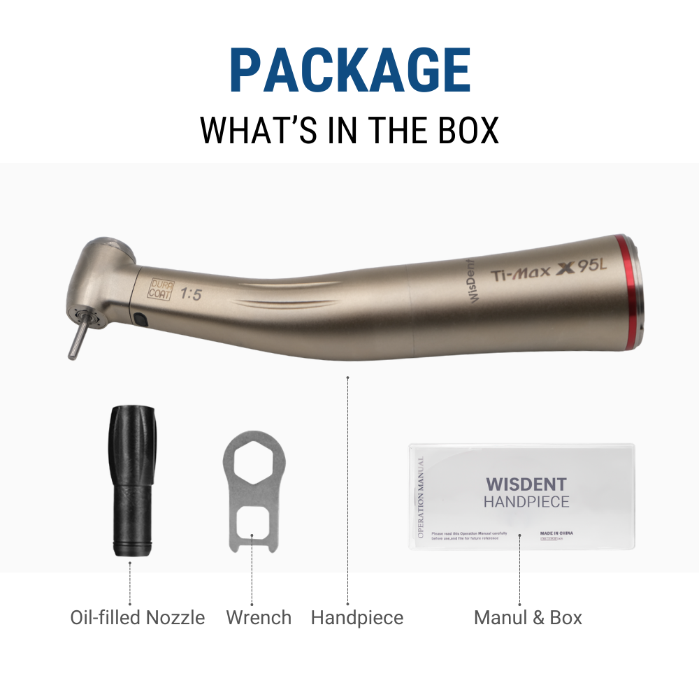 X95L Contra Angle 1:5 with Fiber Optic Ti-Max X95L Internal Water