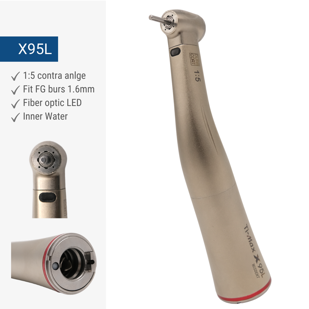 X95L Contra Angle 1:5 with Fiber Optic Ti-Max X95L Internal Water