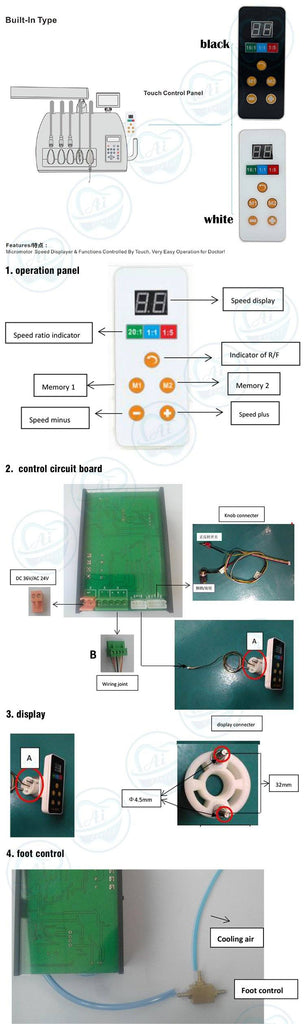 Electric Micromotor - Built-in Electric Micro Motor With LED Light