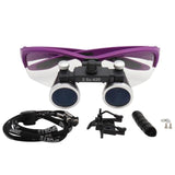 Loupes - 2.5/3.5X Binocular Loupe Magnifier 3W/5W Headlight Head Lamp 4 Colors