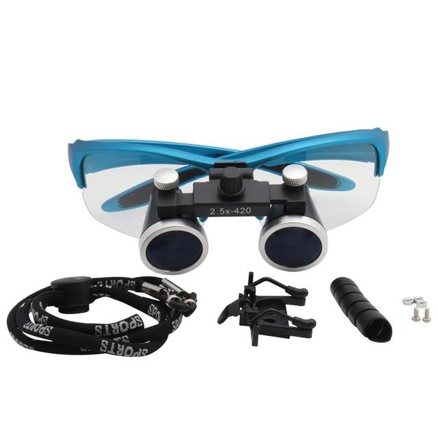 Loupes - 2.5/3.5X Binocular Loupe Magnifier 3W/5W Headlight Head Lamp 4 Colors