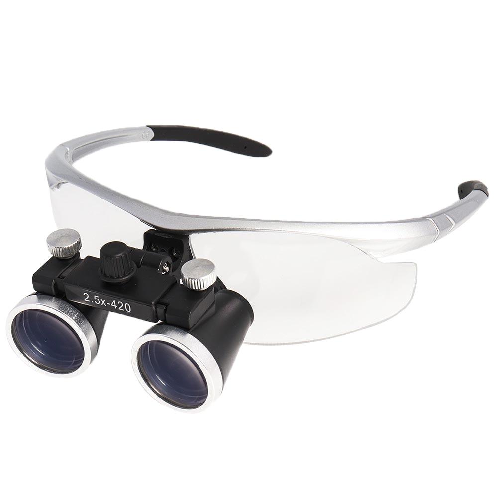 Loupes - 2.5/3.5X Binocular Loupe Magnifier 3W/5W Headlight Head Lamp 4 Colors