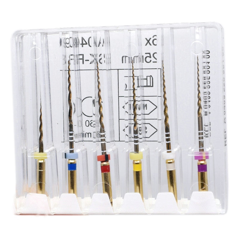 Dental root canal file gold endo rotary super files golden endodontic  files 25mm nickel titainium instrument dentistry