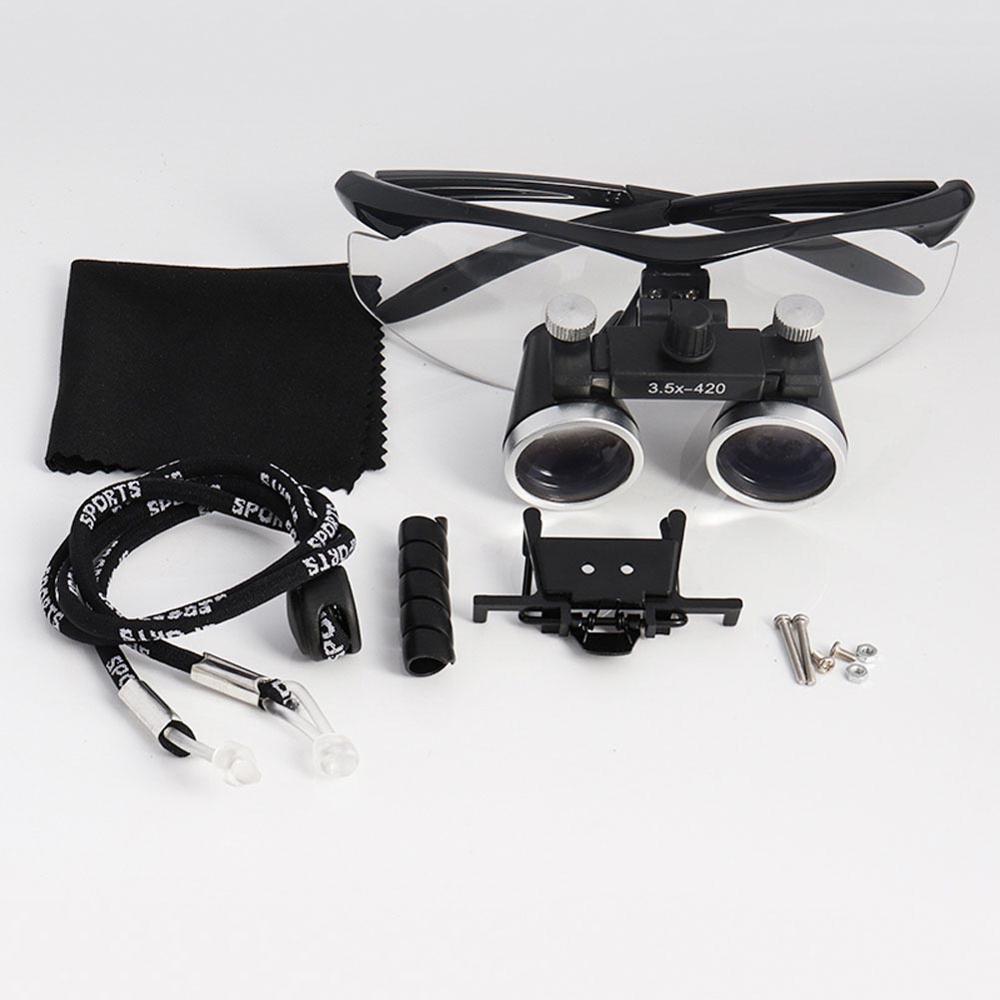 2.5/3.5X Binocular Loupe Magnifier 3W/5W Headlight Head Lamp 4 Colors