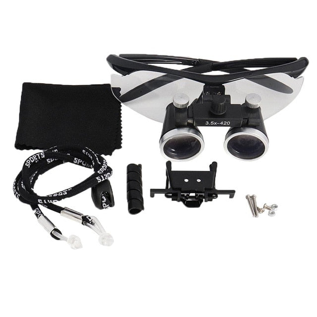 2.5/3.5X Binocular Loupe Magnifier 3W/5W Headlight Head Lamp 4 Colors