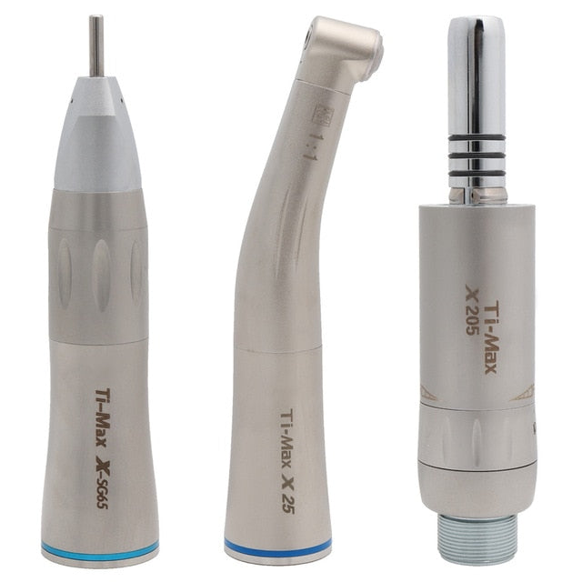 Ti-Max Style Dental Low Speed Handpiece Straight Nose Contra Angle Air Motor 2/4Holes X-SG65/X25/X205 Air Turbine