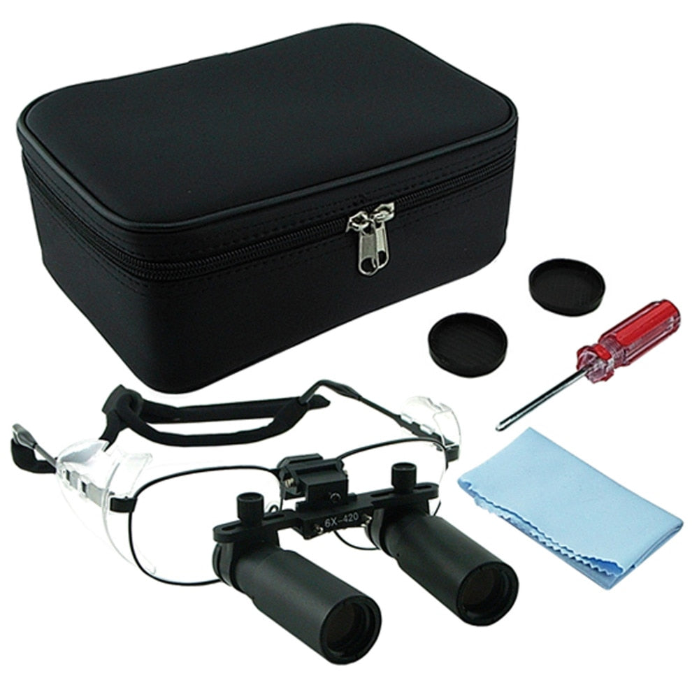 6.0X Magnification Loupes Nickel Alloy Frame Keplerian Surgical Medical Loupe