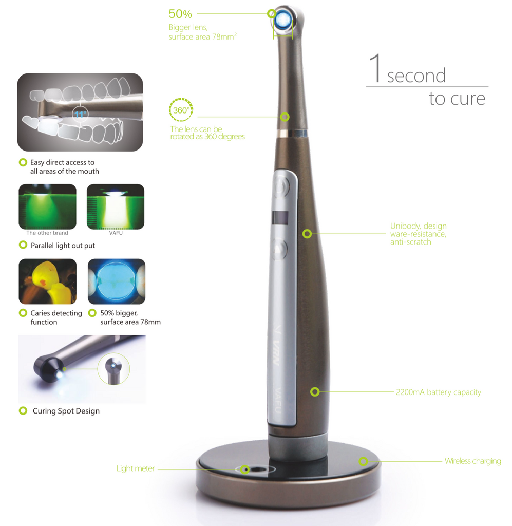 VRN VAFU LED Wireless Curing Light 1 Second to Cure with 4 Power LEDs