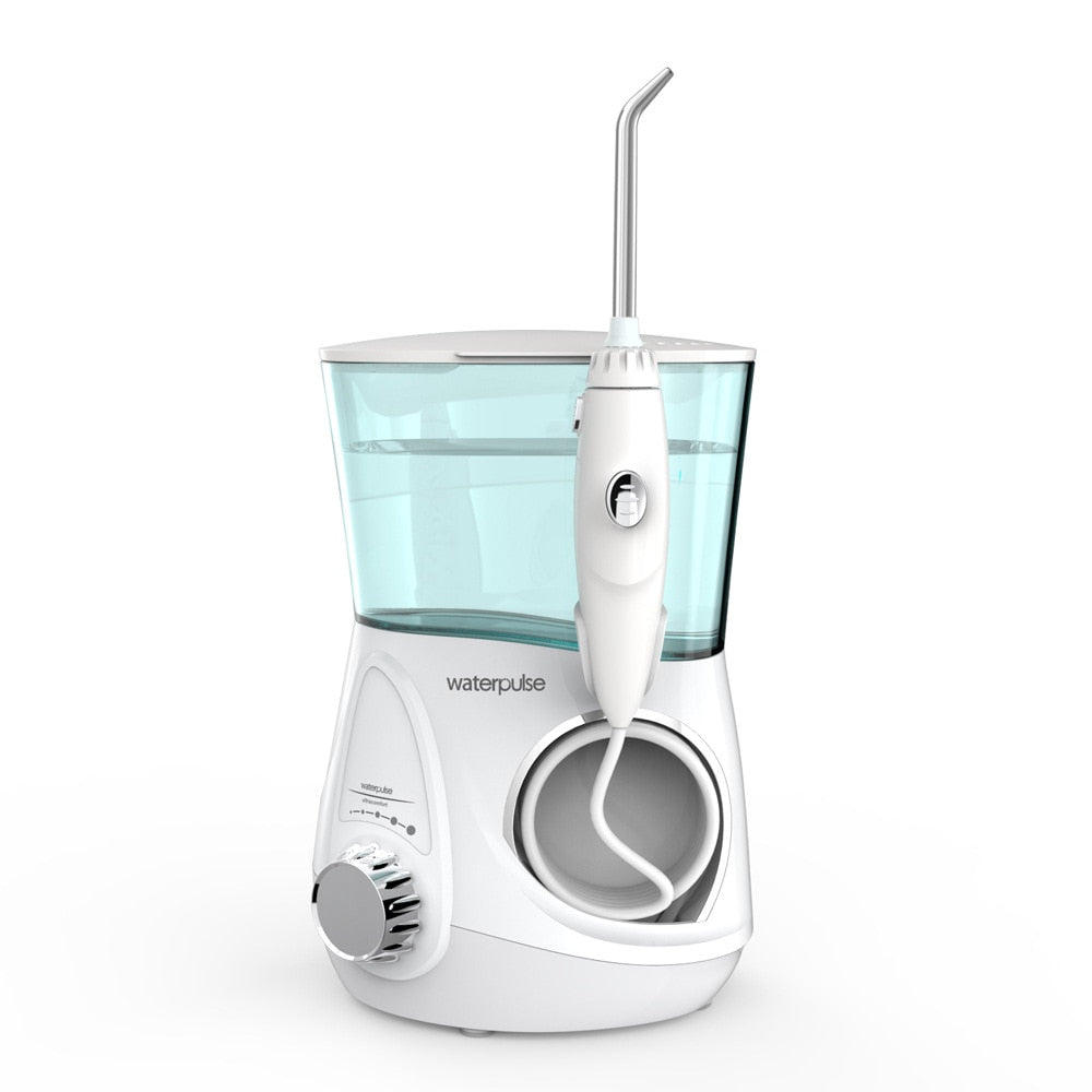 Waterpulse V600G / V600 Oral Irrigator Water Flosser Jet 5pcs Tips Dental Oral Hygiene Family Whitening Teeth Cleaner 700ml