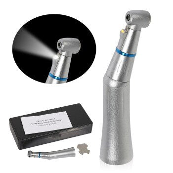 Dental Contra Angle LED generator light Slow Low Speed Push Handpiece 1:1 Blue | Dental Equipments