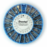 Dental STAINLESS STEEL Screw Post 120pcs&2Key Dental Screw Post Dental Supplies dental materials
